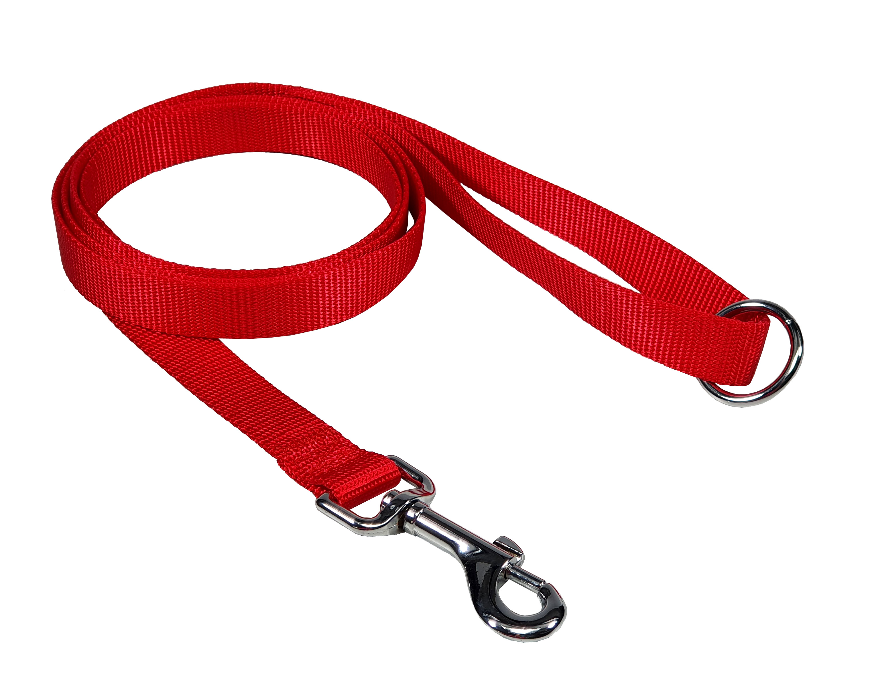 BAFPET Popruhová vodítka JEDNOBAREVNÁ Barva: Červená, Rozměr: 15mm x 150cm 18208J