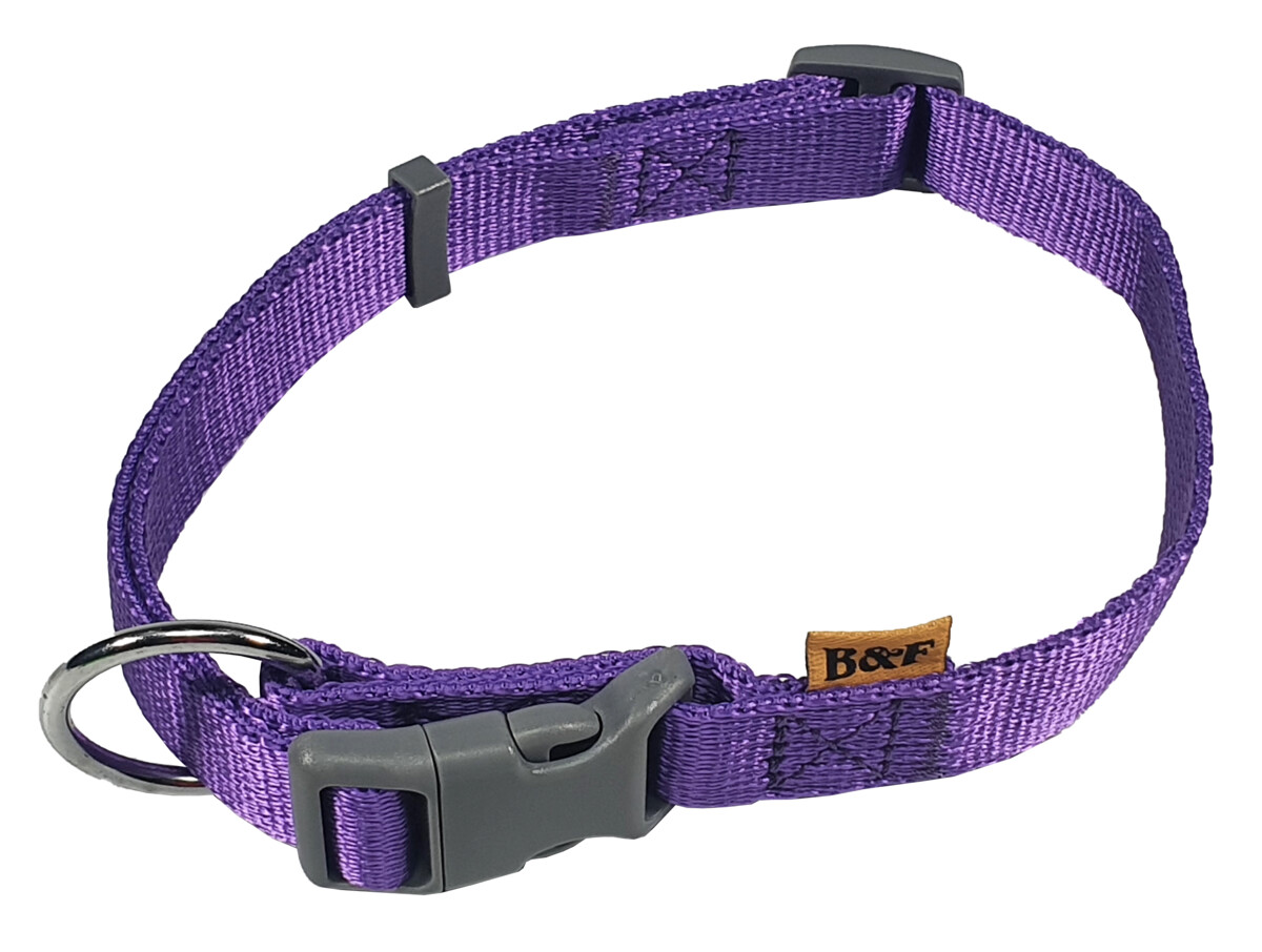 BAFPET Popruhový obojek JEDNOBAREVNÝ Barva: Hnědá, Rozměr: 15mm x 30-50cm 18100J