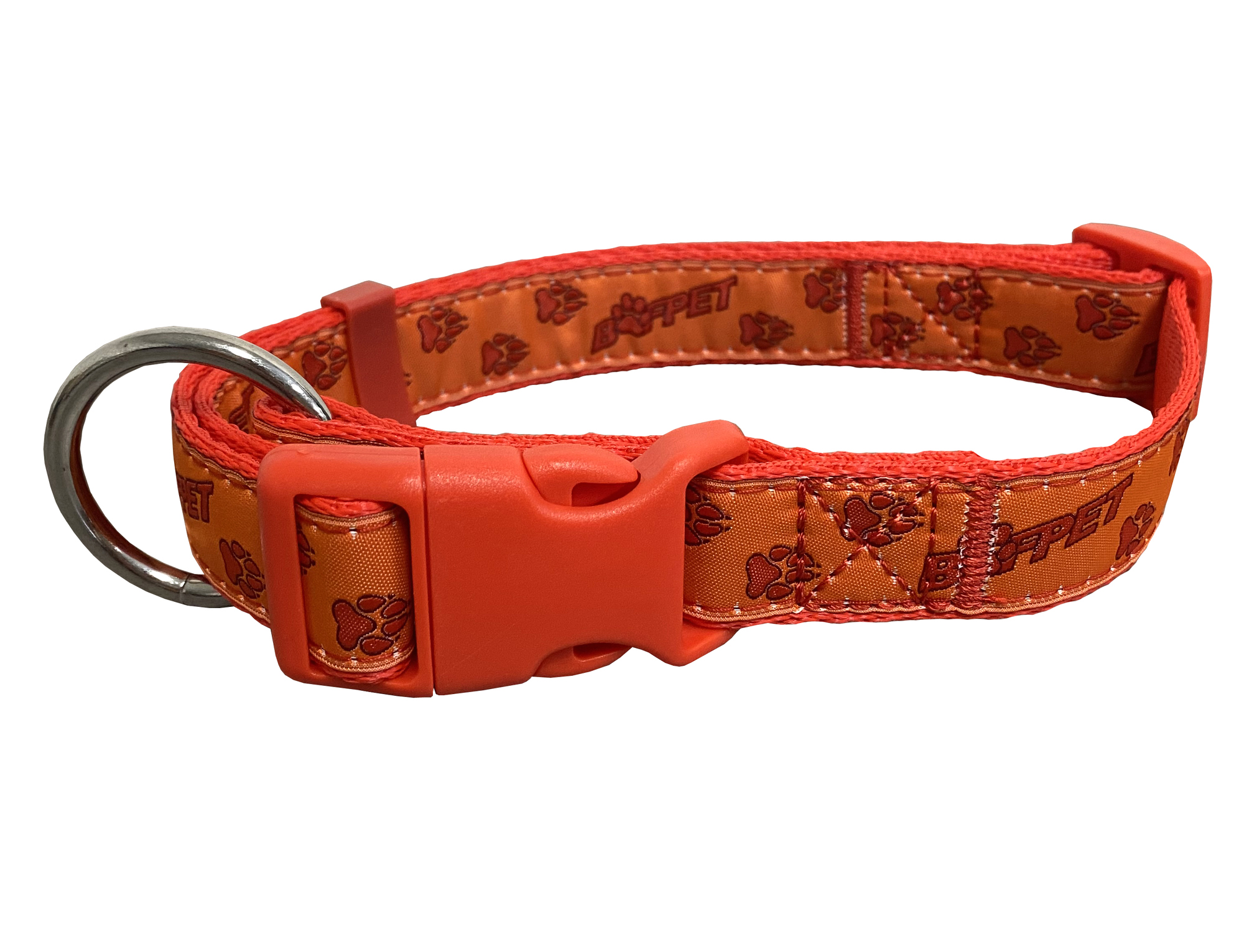 BAFPET Popruhové obojky TLAPKY BAF Barva: Hnědá, Rozměr: 40mm x 43-74cm 18104TB