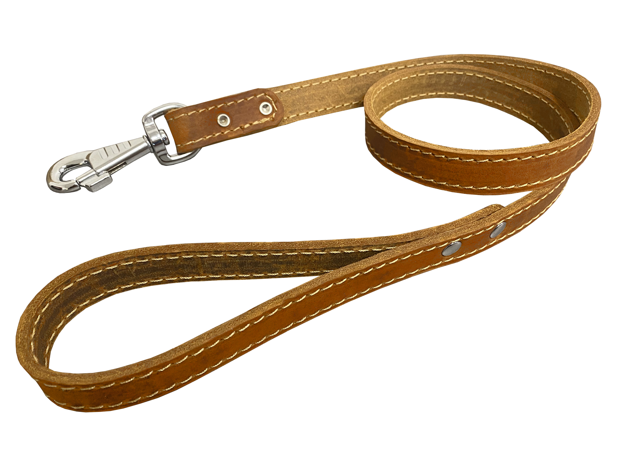 BAFPET Kožené vodítko z mastné kůže, obšité Barva: Černá, Rozměr: 22mm x 100cm 07202