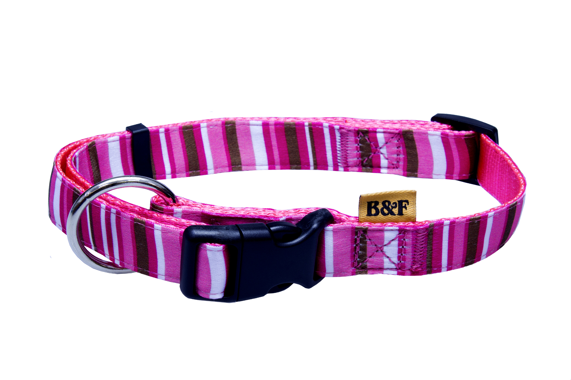 BAFPET Popruhové obojky PROUŽKY Barva: Modrá, Rozměr: 25mm x 40-66cm 18102PS