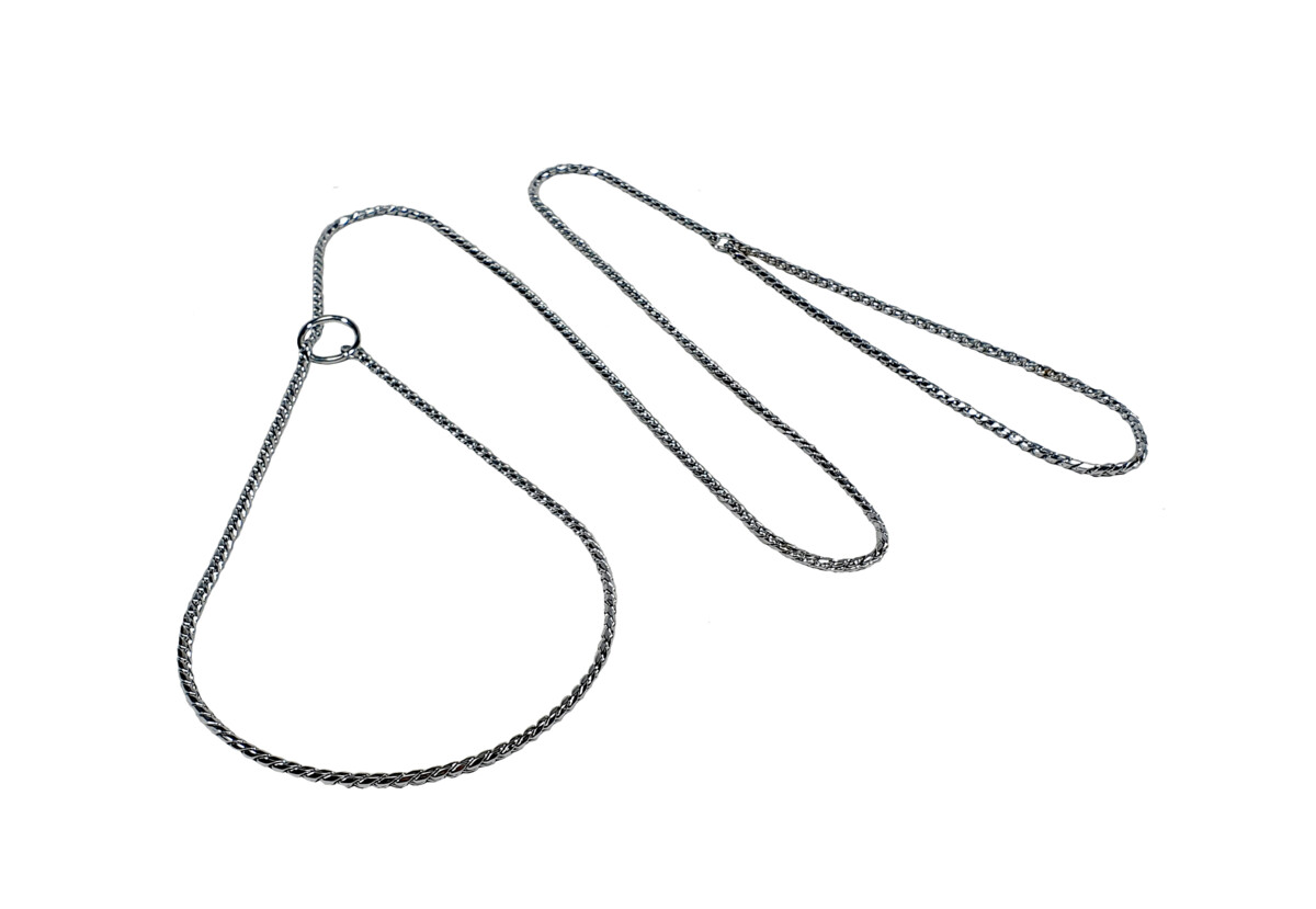BAFPET Retiazková výstavná vôdzka SNAKE, Farba: Strieborná, Dĺžka: 3,5 mm x 140 cm | 00221