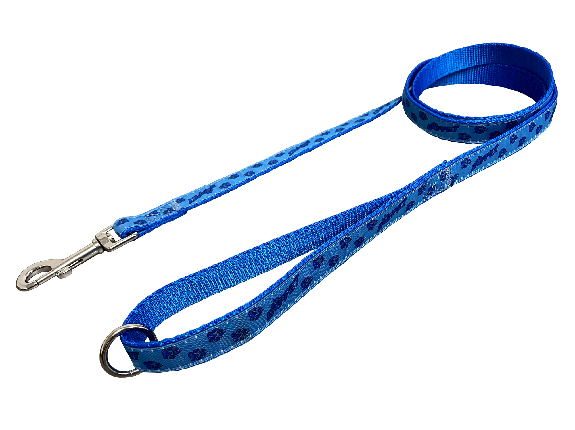 BAFPET Popruhová vodítka TLAPKY BAF Barva: Šedá, Rozměr: 20mm x 150cm 18211TB