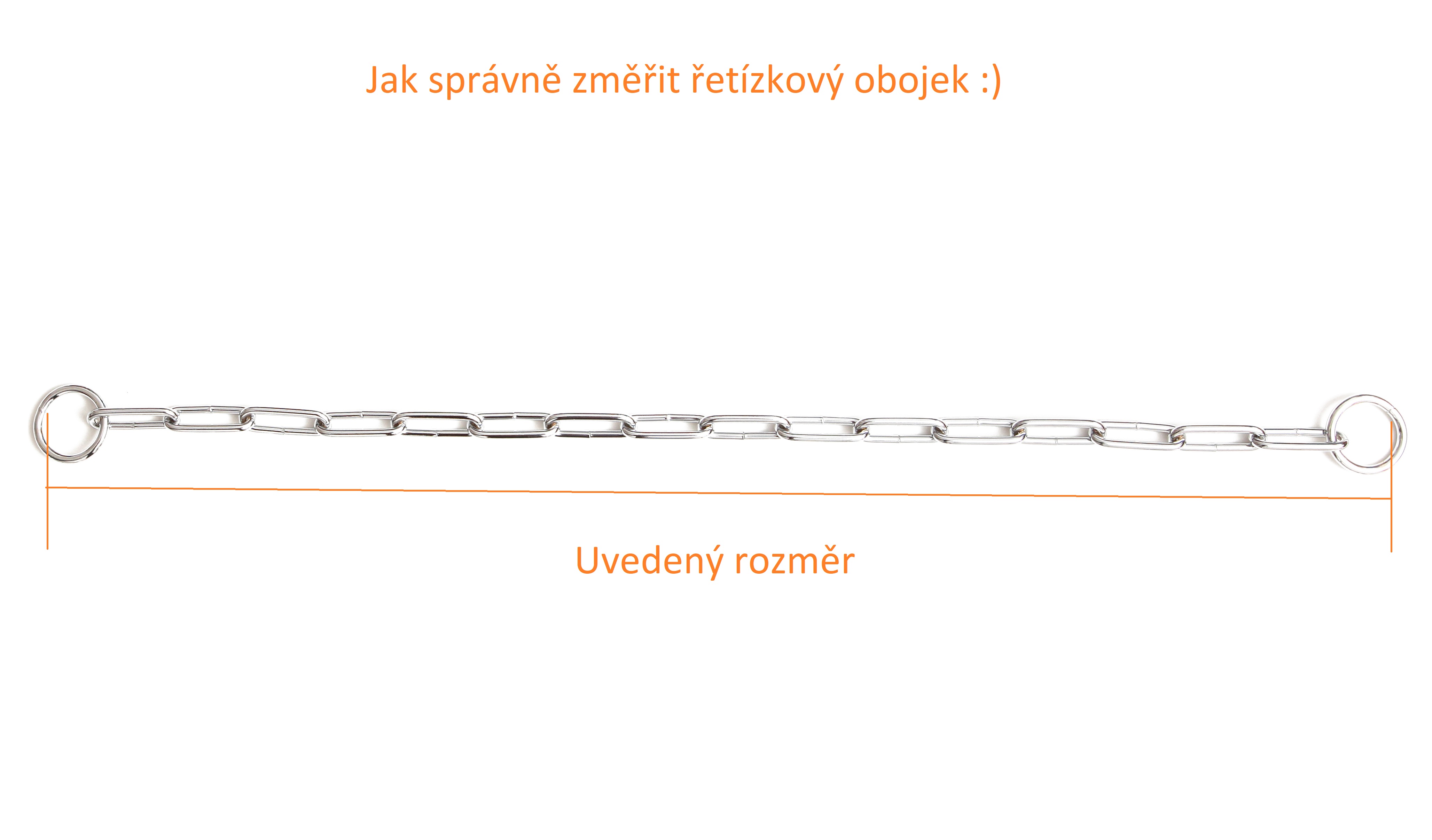 BAFPET | Sťahovací obojok, oválne oká - veľké Farba: Strieborná, Rozmer: 3,8mm x 50cm | 00030
