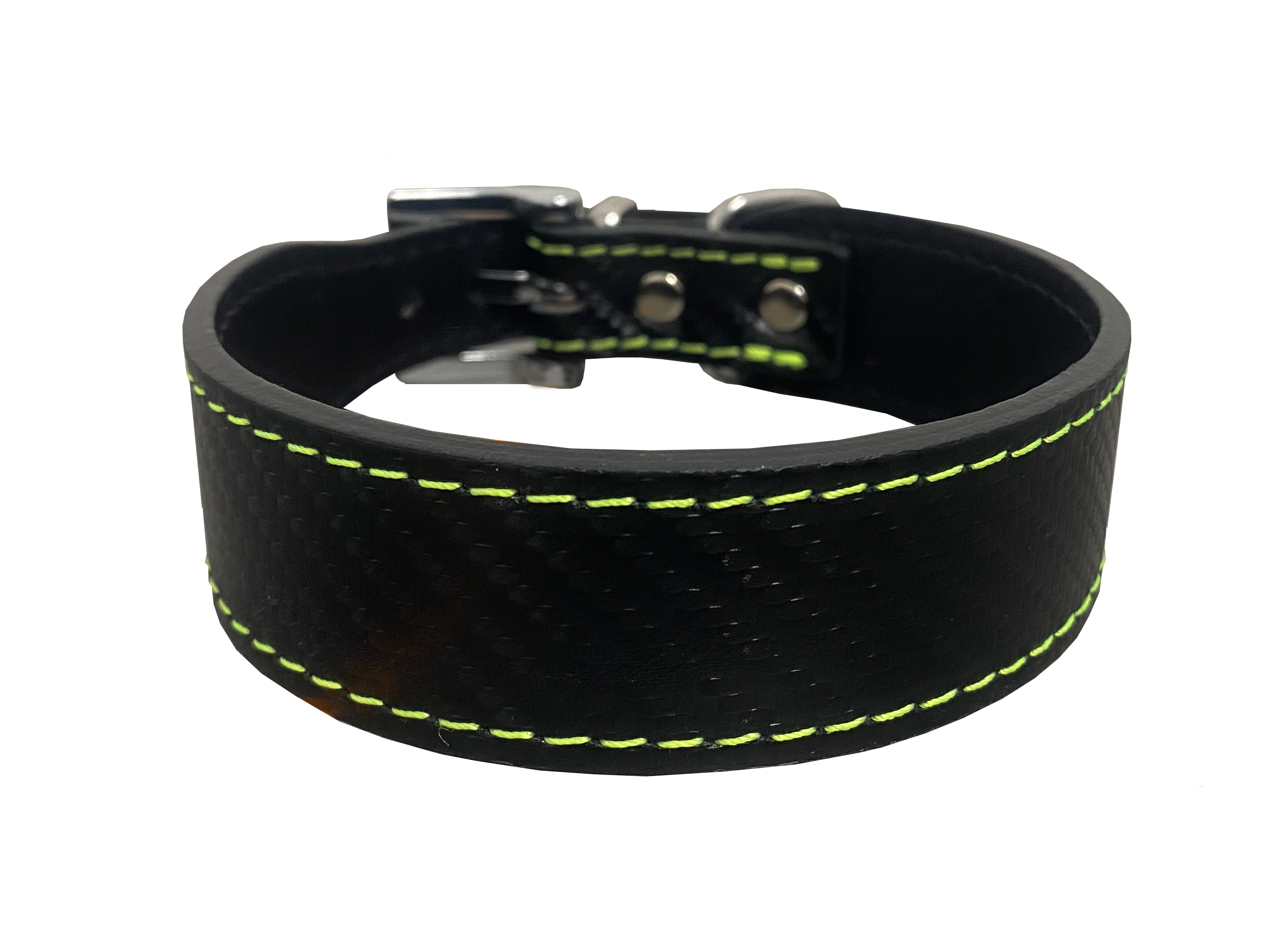 Kožený obojok CARBON, rozšírený Farba: Oranžová, Rozmer: 23mm x 34cm /25-30/ 04135