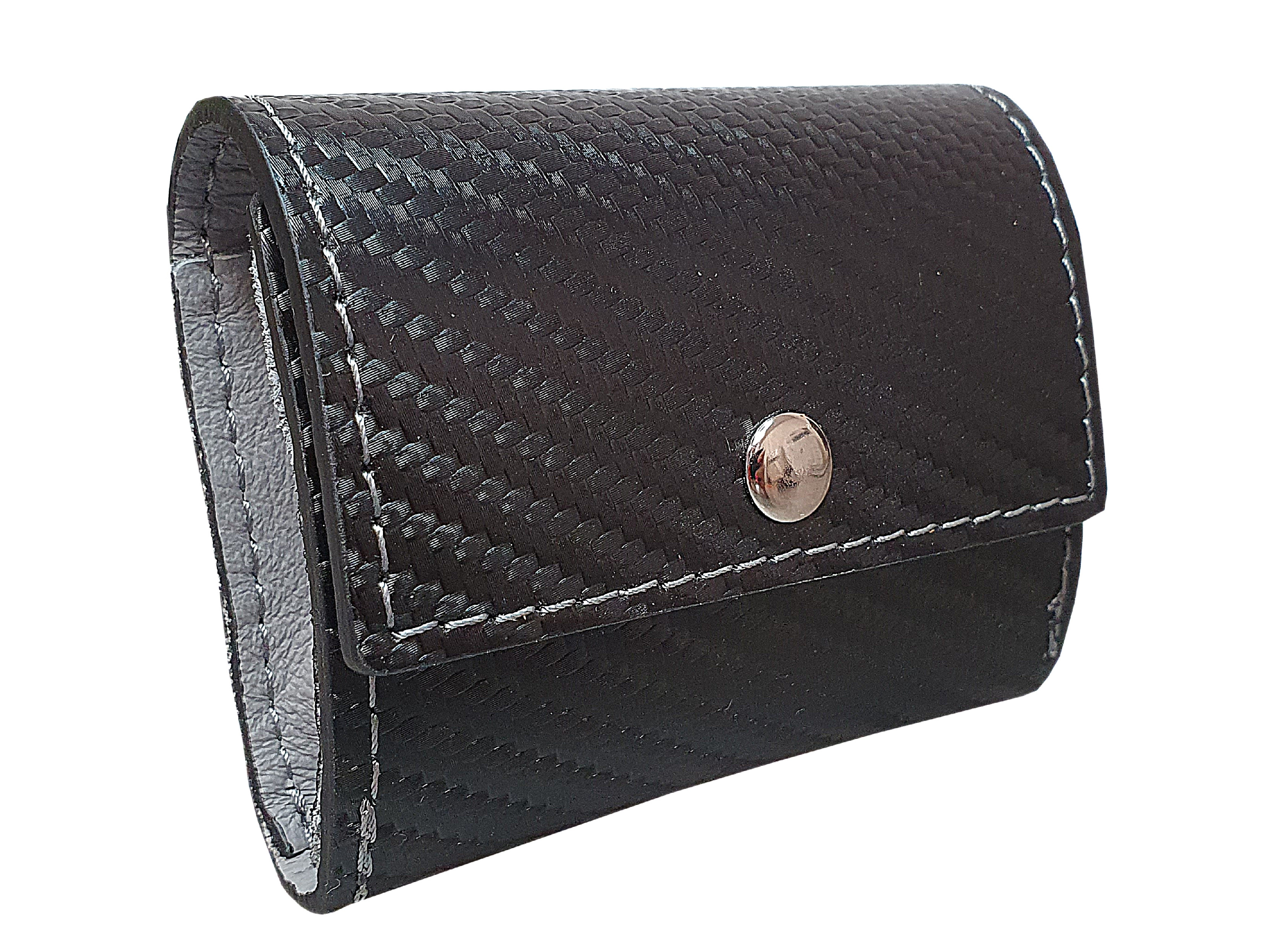 BAFPET Kožené pouzdro na sáčky CARBON Barva: Červená, Rozměr: 8,5cm x 7,5cm 04032