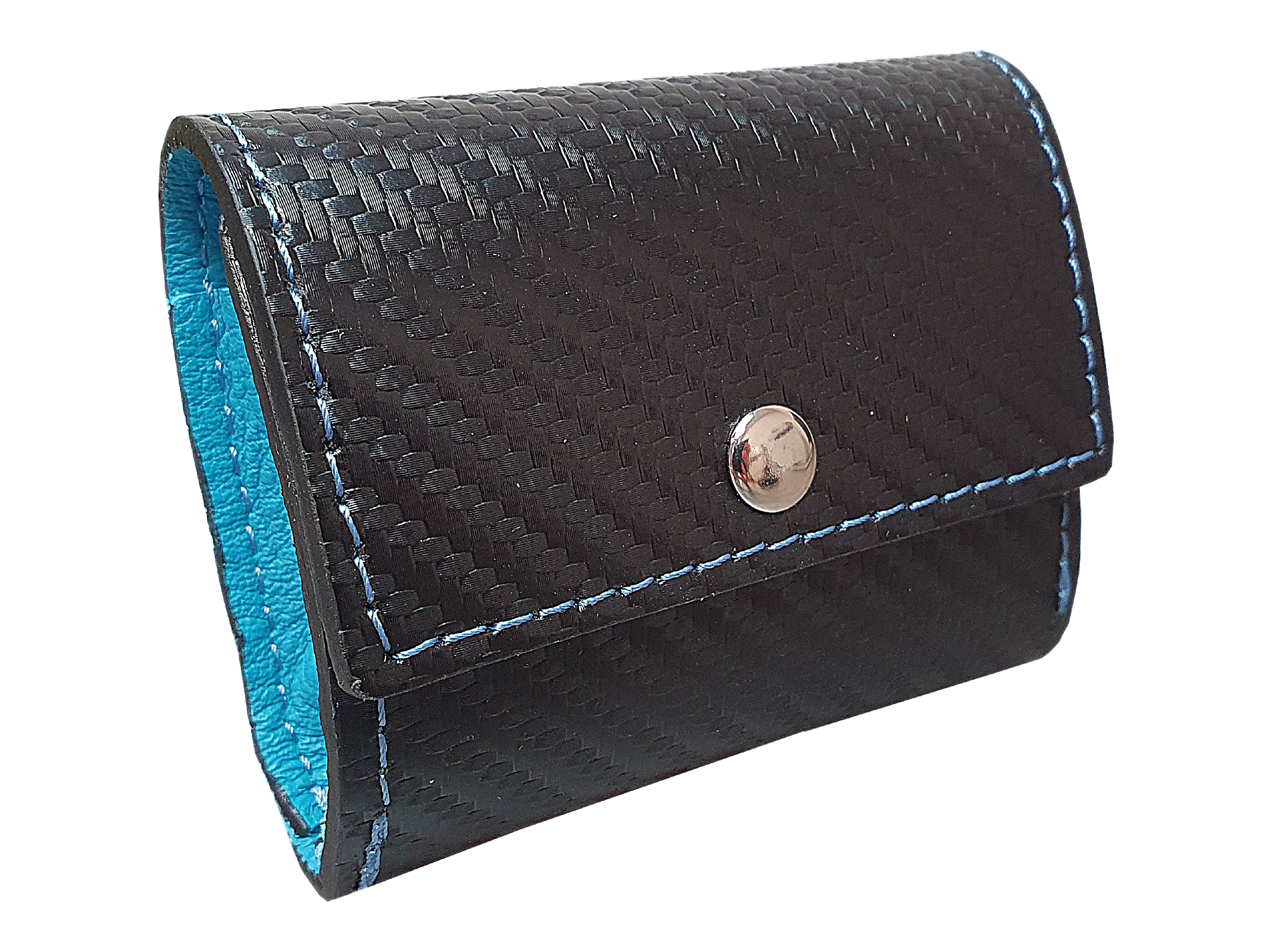 BAFPET Kožené pouzdro na sáčky CARBON Barva: Fuchsie, Rozměr: 8,5cm x 7,5cm 04032
