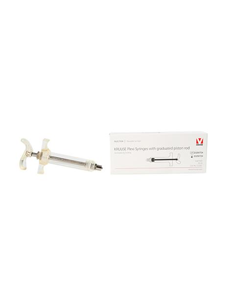 Striekačka BOVIVET plexi, luer-lock, 10 ml, s odstupňovaným piestom