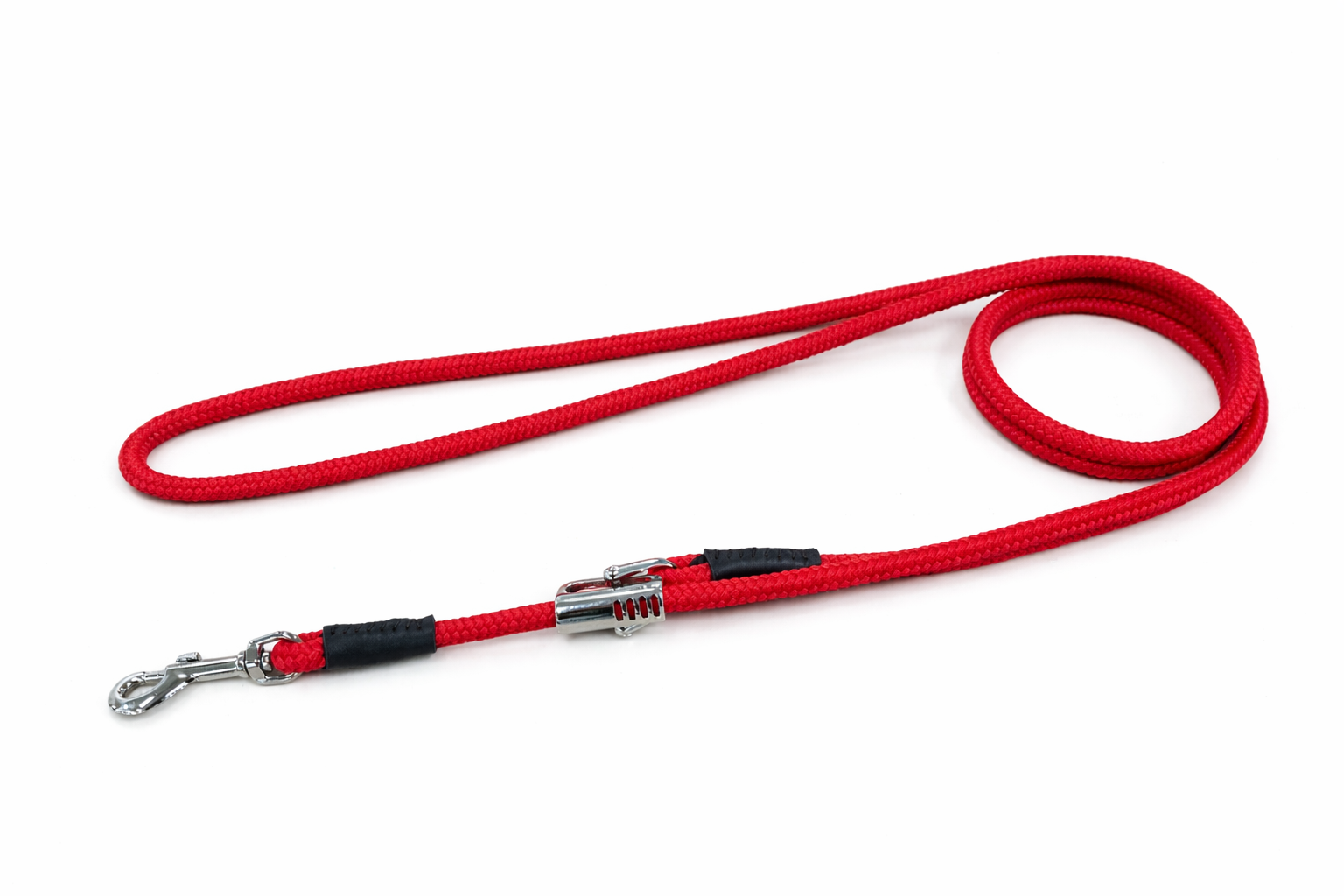 BAFPET Lanová vodítka s kůží, niklová karabina Barva: Fuchsie, Rozměr: 10mm x 150-270cm 15790