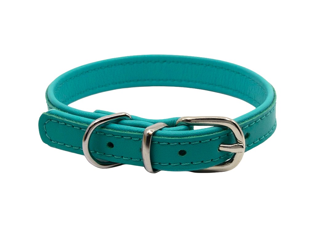 BAFPET Kožený obojek DENY, hladký Barva: Červená, Rozměr: 14mm x 27cm /19-25/ 04101