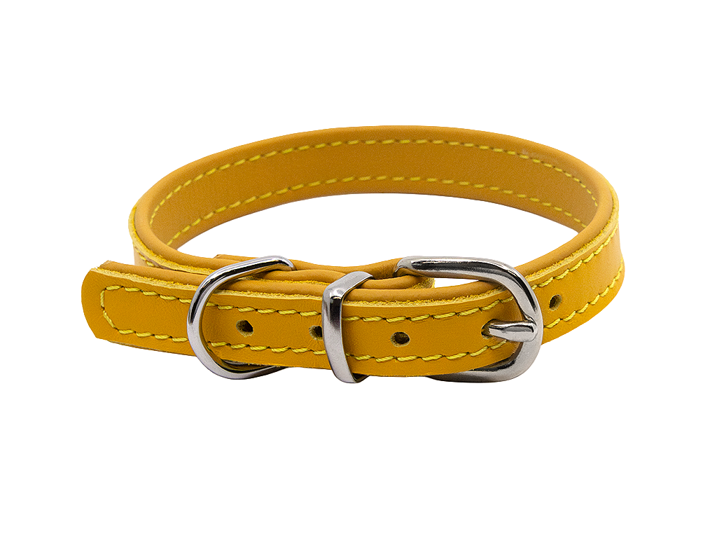 BAFPET Kožený obojek DENY, hladký Barva: Fuchsie, Rozměr: 16mm x 37cm /29-35/ 04103