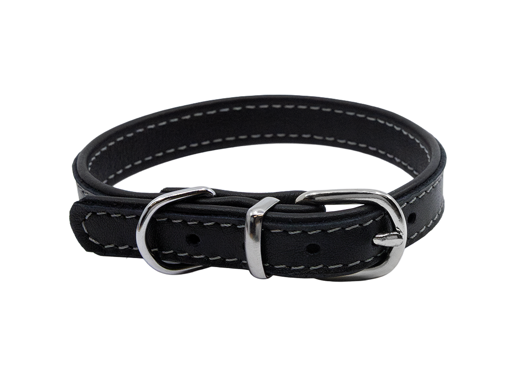 BAFPET Kožený obojek DENY, hladký Barva: Béžová, Rozměr: 16mm x 42cm /34-40/ 04104
