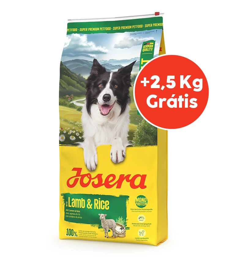 Josera Dog Adult Lamb & Rice 12,5 kg + 2,5 kg