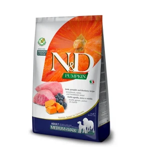 Farmina N&D dog PUMPKIN (GF) adult medium & maxi, lamb & blueberry 12 kg