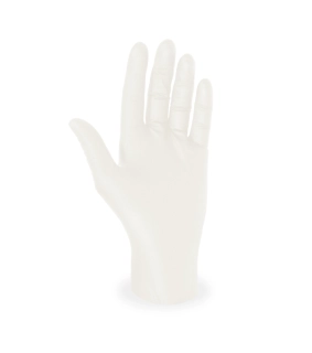 Rukavice latexové biele, nepúdrované L 100 ks