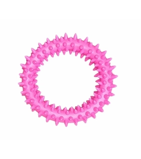 BAFPET Gumený kruh „Ježko" Farba: Ružová, Rozmer: 9cm 09079