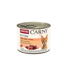 Animonda CARNY® cat Kitten teľacie, kuracie mäso a morka bal. 12 x 200 g konzerva