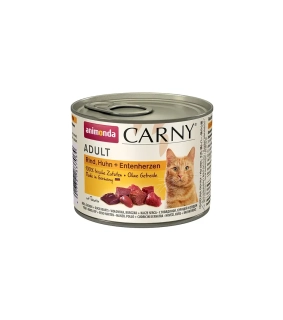 Animonda CARNY® cat Adult hovädzie,kura a kačacie srdiečka bal. 6 x 200 g konzerva