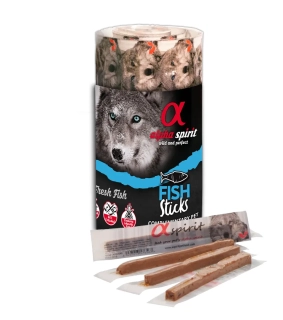 Pamlsok Alphaspirit dog sticks/tyčinky rybacie 16 ks 160 g