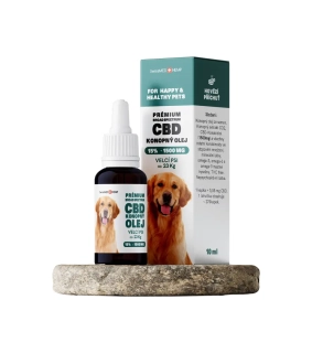 Olej konopný CBD 15% 10 ml (270 kvapiek) pre veľké psy od 23 kg
