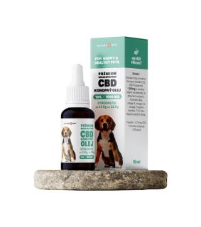 Olej konopný CBD 10% 10 ml (270 kvapiek) pre stredné psy od 12 kg do 22 kg