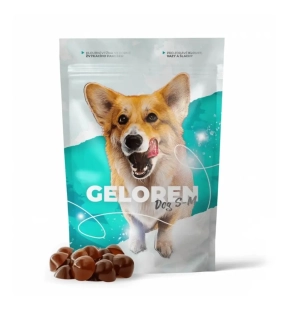 Geloren DOG S–M žuvacie želatínové tablety, 180 g (60ks)