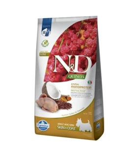 Farmina N&D dog QUINOA (GF) adult mini, skin & coat, quail & coconut 7 kg