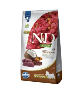 Farmina N&D dog QUINOA (GF) adult mini, skin & coat, venison & coconut 7 kg