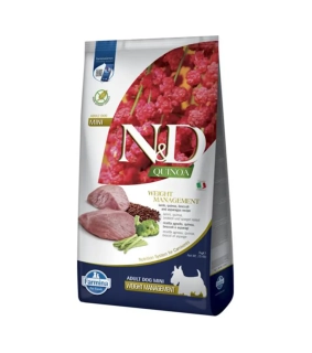 Farmina N&D dog QUINOA (GF) adult mini, weight managment, lamb 7 kg