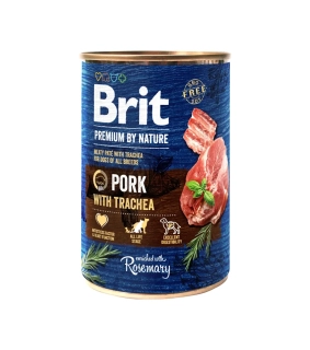 Brit Premium by Nature dog Pork with Trachea 6 x 400 g konzerva