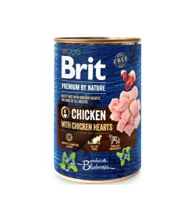 Brit Premium by Nature dog Chicken with Hearts 6 x 400 g konzerva