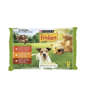 Nestlé Friskies dog Adult Multipack hovädzie&kura&jahňa kapsička 4x100 g