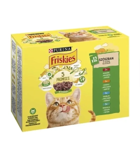 Nestlé Friskies cat Multipack hovädzie&kura&tuniak&treska kapsička 12x85 g