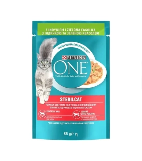 Nestle PURINA ONE cat Sterilcat mini filetky s morkou a zelenými fazuľkami v šťave 26x85g