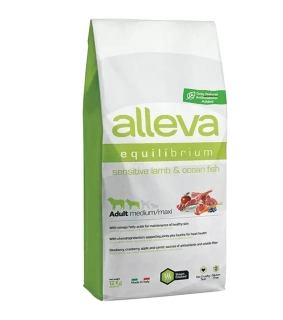 Alleva SP EQUILIBRIUM dog adult sensitive medium & maxi lamb & ocean fish 12 kg