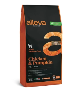 Alleva NATURAL dog adult medium chicken & pumpkin 12 kg
