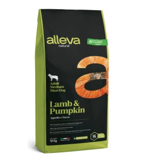 Alleva NATURAL dog adult medium & maxi  lamb & pumpkin 12 kg