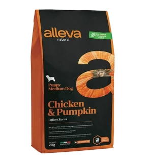 Alleva NATURAL dog puppy medium chicken & pumpkin 2 kg