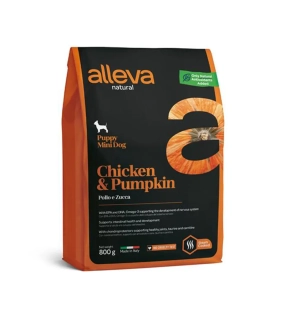 Alleva NATURAL dog puppy mini chicken & pumpkin 0,8 kg