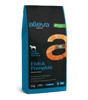 Alleva NATURAL dog adult medium & maxi fish & pumpkin 12 kg