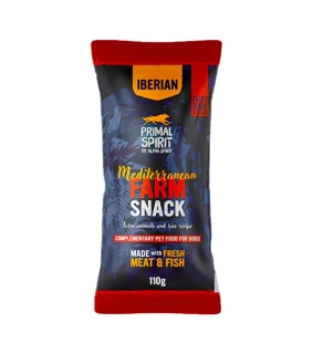 Primal Spirit Dog Iberian Snack - Mediterranean Farm 110g