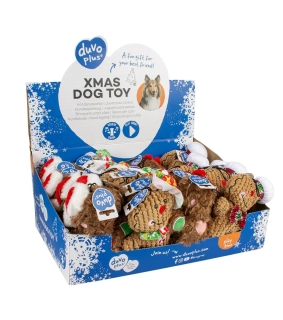 Hračka DUVO+ Vianočný plyšový perník chlapec, pískajúci, mix farieb