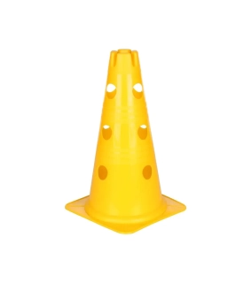 Kužeľ VARIO s otvormi, s výškou 30cm, plastový, žltý §