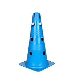 Kužeľ VARIO s otvormi, s výškou 38cm, plastový, modrý