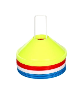 Agility sada Méty SPACE, tréningová, vytyčovacia, mäkčený plast, 4x8ks mix farieb