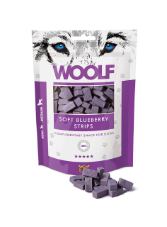 Pamlsok Woolf Dog Blueberry & Chicken Soft Strips 100 g