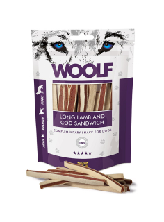Pamlsok Woolf Dog Lamb & Codfish Soft Sandwich LONG 100 g