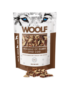 Pamlsok Woolf Dog Rabbit and Cod Triangle 100 g