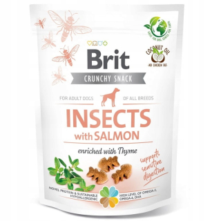 Pamlsok Brit Care dog Crunchy Cracker Insect with Salmon enriched with Thyme 200 g