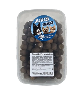 Mäsové guličky so slaninou JUKO Snacks, dóza 600 g